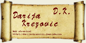 Darija Krezović vizit kartica